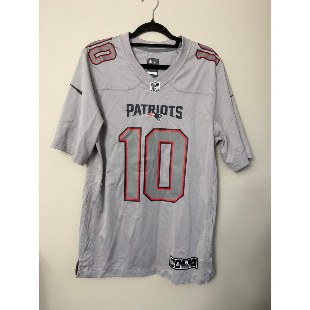 Nike Patriots Jersey Mens Small Grey Drake Maye 10 On Field Football NEW